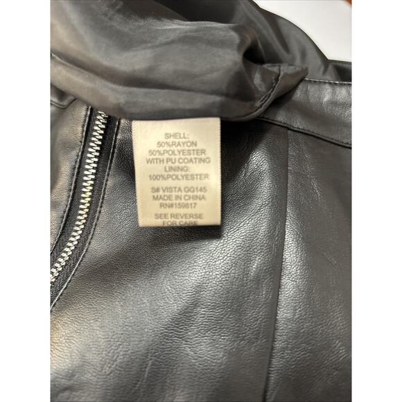 Altar'd State Women's Sm Black Faux Leather Mini Skirt Sexy Baddie Pinup Rocker - Picture 7 of 10